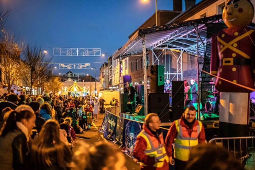 Carrickfergus Christmas Lights Switch On image