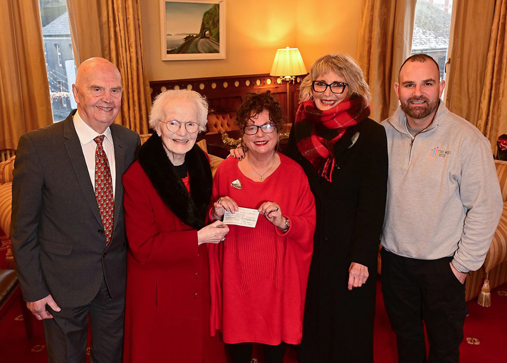 Pictured with Former Mayor, Alderman Gerardine Mulvenna, is Mary and Michael Lynch plus Thomas Hamilton and Jenny McMillan from ‘This is Me’ Dementia Friendly Choir.