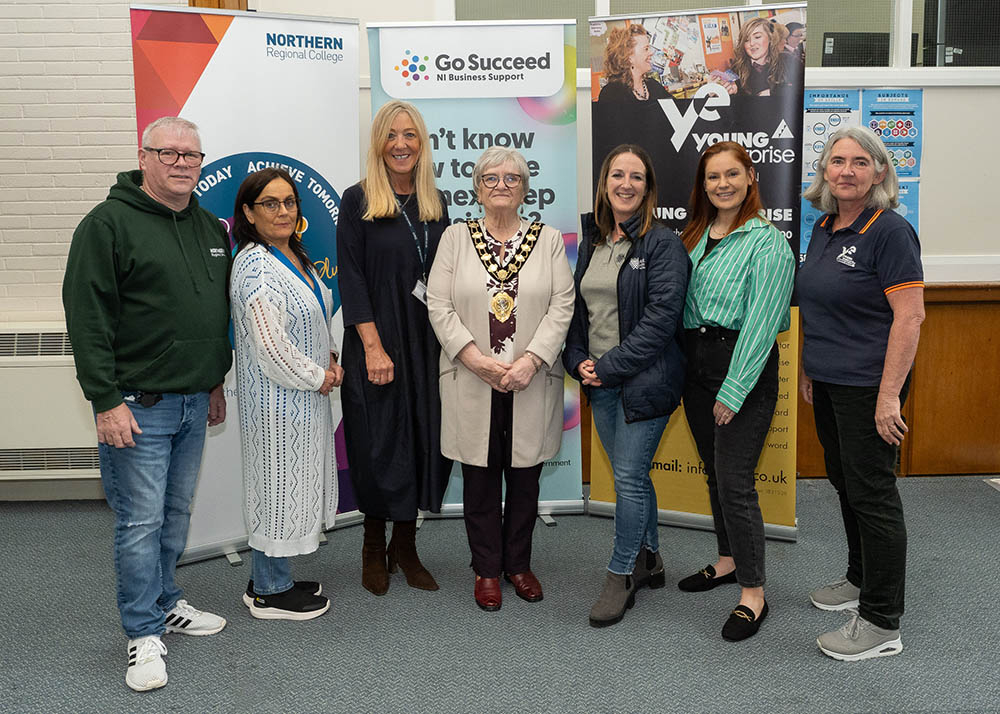 From L-R: Stephen McCartney, Head of Student Experience, Northern Regional College Joanne McCourt, PL Entrepreneurship & Innovation / Entrepreneurship Hub manager FE sector, Northern Regional College Karen McLeod, Curriculum Development Lead - Entrepreneu