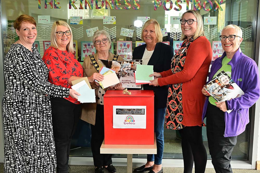 Kindness Postbox exhibition held in local libraries for Positive Ageing month! image