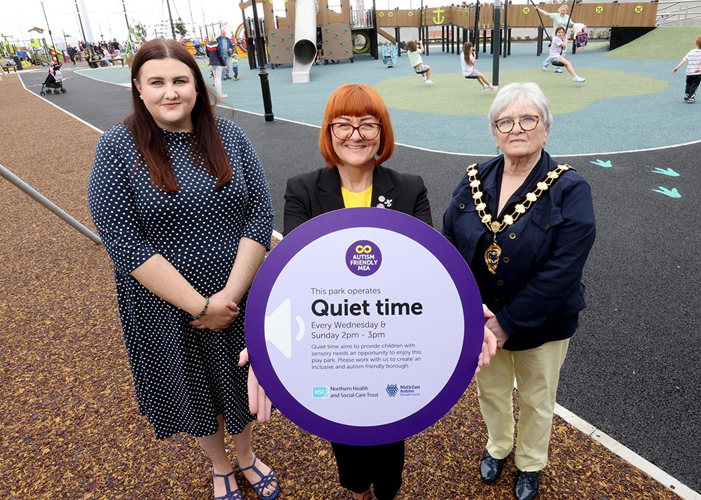 Pictured (l-r) Councillor Bethany Ferris, Fiona Surgenor (DEA Officer) and Mayor of Mid and East Antrim, Alderman Beth Adger MBE.