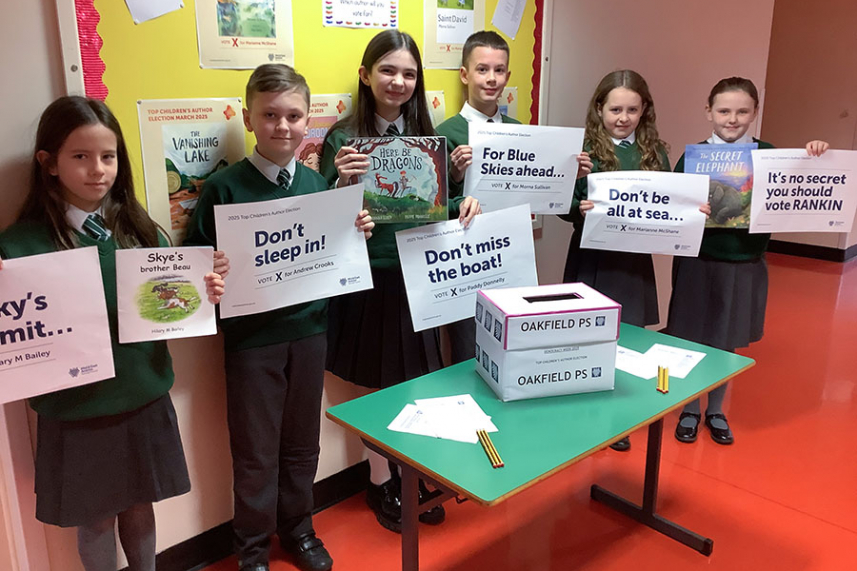 Mid and East Antrim pupils take part in unique Children’s Authors Election image