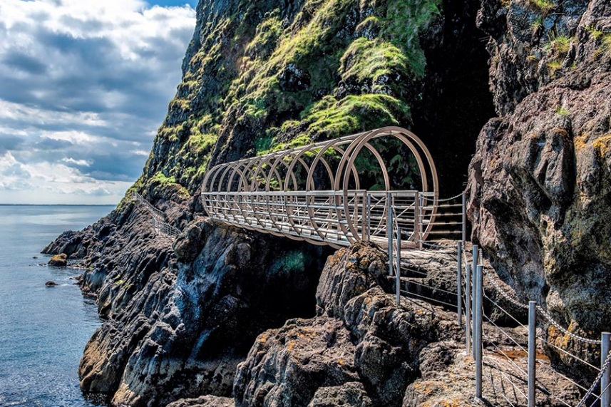 Gobbins Cliff Path reopening delayed due to storm damage image