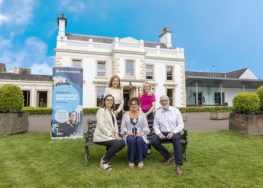 Photo captions (L-R): Pictured with Mayor of Mid and East Antrim, Alderman Gerardine Mulvenna is: Denise Marron, Trade Hub Project Manager, IntertradeIreland  Stephen Scullion, Centre Manager, Ballymena Business Centre  Ursula O’Loughlin, Head of Econom