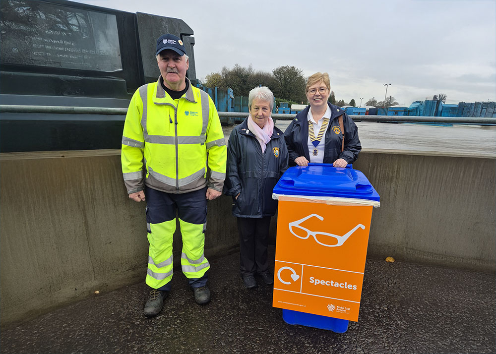 [L-R]  Martin Gribben (HRC Senior Site Attendant); Karen McCormick (Antrim Coast Lions Club), Denise Abram (President of the Antrim Coast Lions Club)